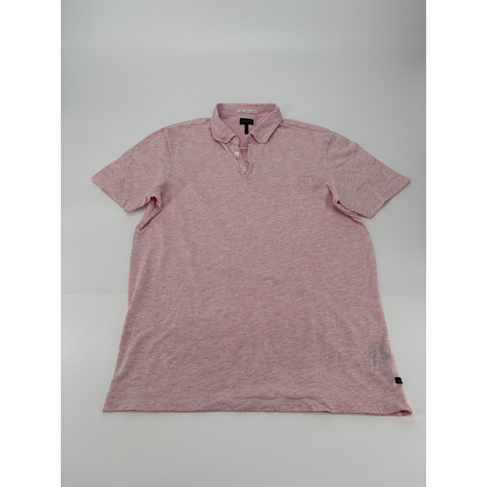 Good Man Brand Polo Shirt Mens S Pink Heathered Cotton Slub Preppy Golf